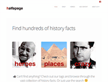 Tablet Screenshot of halfapage.com